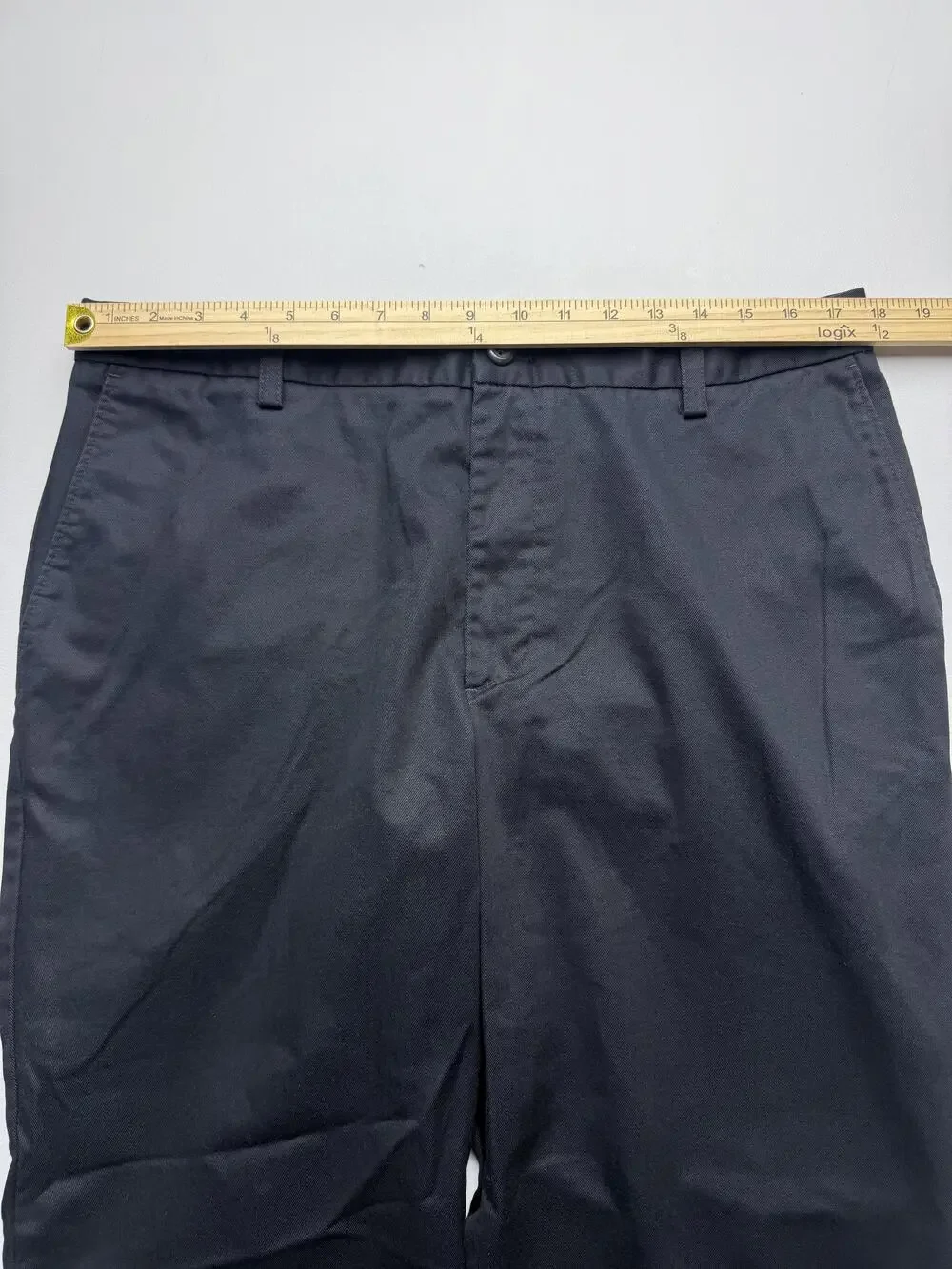 IZOD Pants Mens 36x30 Gray American Chino Flat Front Regular Fit Casual Office